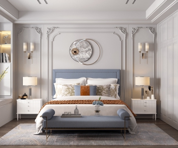 Simple European Style Bedroom-ID:570935896