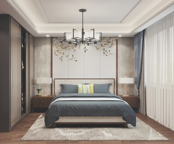 New Chinese Style Bedroom-ID:494963248