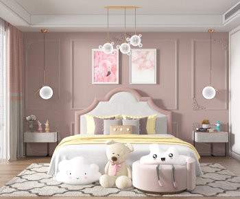 Simple European Style Girl's Room Daughter's Room-ID:566892426