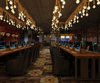 Industrial Style Internet Cafe-ID:713545165