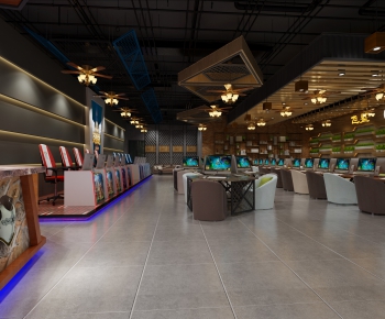 Industrial Style Internet Cafe-ID:717445418