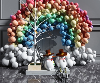 现代气球墙饰雕塑摆件-ID:721583238