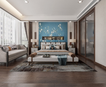 New Chinese Style Bedroom-ID:470736264