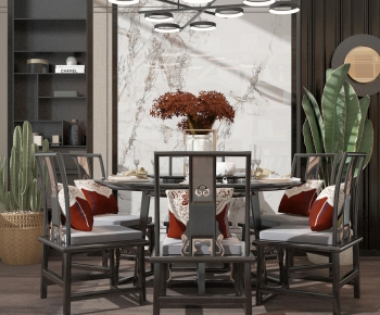 New Chinese Style Dining Table And Chairs-ID:953238542