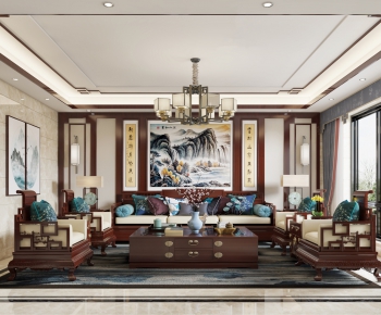 Chinese Style A Living Room-ID:926868667