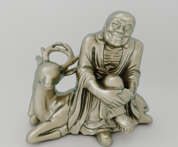 中式佛像雕塑-ID:399575844