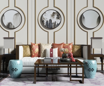 New Chinese Style Sofa Combination-ID:103048743