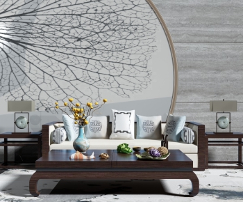 New Chinese Style Sofa Combination-ID:689882526
