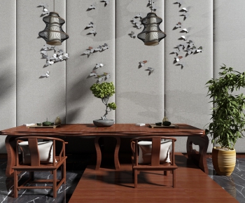 New Chinese Style Dining Table And Chairs-ID:599925163