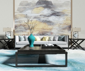 New Chinese Style Sofa Combination-ID:930278964