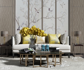 New Chinese Style Sofa Combination-ID:772042916
