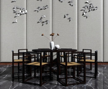 New Chinese Style Dining Table And Chairs-ID:561265726