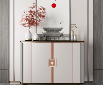 New Chinese Style Side Cabinet/Entrance Cabinet-ID:550552112