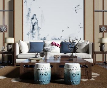 New Chinese Style Sofa Combination-ID:953901591