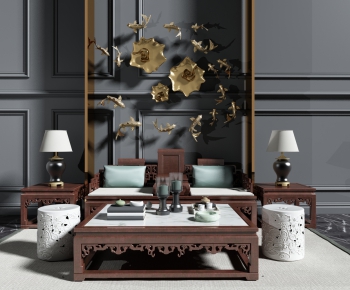 New Chinese Style Sofa Combination-ID:158381732