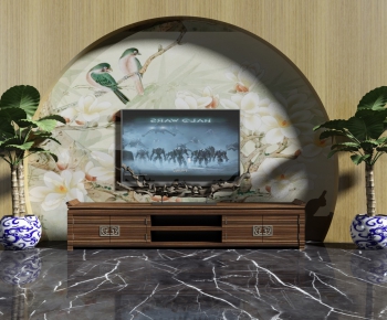 New Chinese Style TV Cabinet-ID:820009849