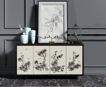 New Chinese Style Side Cabinet/Entrance Cabinet-ID:335449686