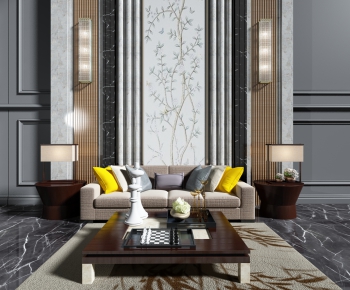 New Chinese Style Sofa Combination-ID:270100718