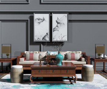 New Chinese Style Sofa Combination-ID:339087432