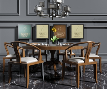 New Chinese Style Dining Table And Chairs-ID:864164134