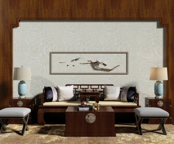 New Chinese Style Sofa Combination-ID:991800645
