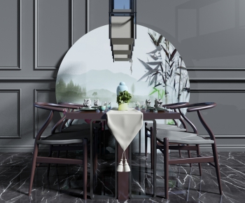 New Chinese Style Dining Table And Chairs-ID:908389559