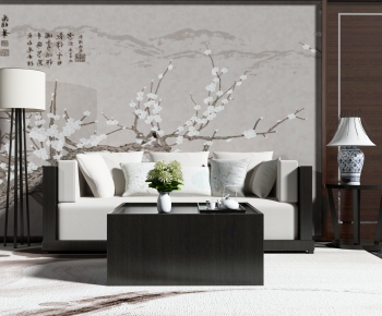 New Chinese Style Sofa Combination-ID:807889947
