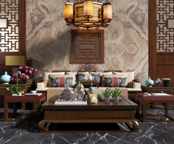 New Chinese Style Sofa Combination-ID:731589869