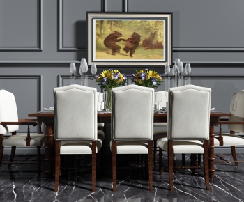 American Style Dining Table And Chairs-ID:832113517
