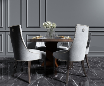 American Style Dining Table And Chairs-ID:656781762