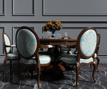 American Style Dining Table And Chairs-ID:724704371