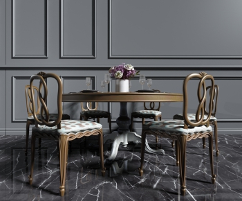 American Style Dining Table And Chairs-ID:264885318