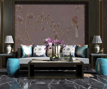 New Chinese Style Sofa Combination-ID:532179151