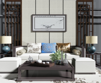 New Chinese Style Sofa Combination-ID:964011351