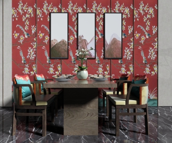 New Chinese Style Dining Table And Chairs-ID:758029682