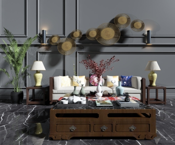 New Chinese Style Sofa Combination-ID:851381551