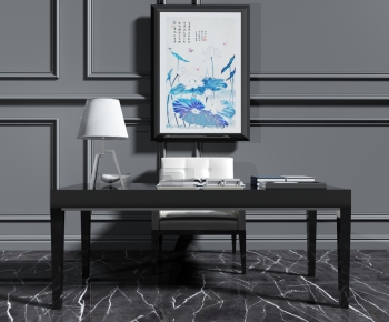 Modern Computer Desk And Chair-ID:268664176