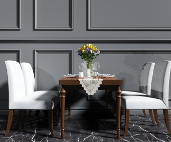 American Style Dining Table And Chairs-ID:234779356