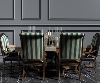 American Style Dining Table And Chairs-ID:809867344