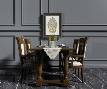 American Style Dining Table And Chairs-ID:864385848