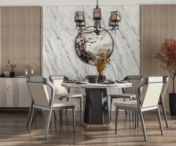 New Chinese Style Dining Table And Chairs-ID:737227835