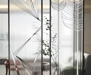 Modern Glass Screen Partition-ID:778842931