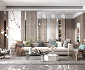 Modern A Living Room-ID:605284866