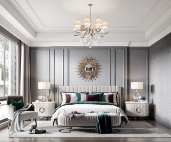Simple European Style Bedroom-ID:741888397