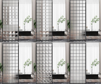 Modern Glass Screen Partition-ID:654484032