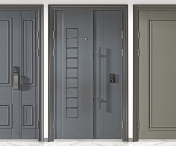 Modern Unequal Double Door-ID:111586513