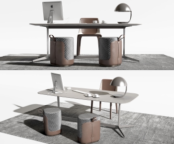 Modern Computer Desk And Chair-ID:638455694