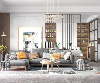 Nordic Style A Living Room-ID:611728914
