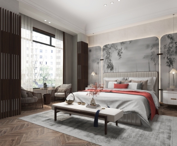 New Chinese Style Bedroom-ID:808585886