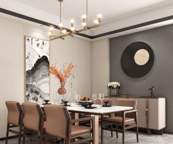 New Chinese Style Dining Room-ID:747824916